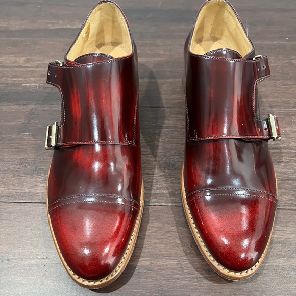 The Office of Angela Scott - Mr. Colin Red Leather Double Monk Strap Oxford - 40 - Picture 5 of 14